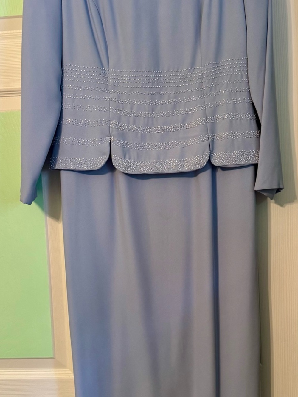 Leslie Fay Light Blue Evening Dress